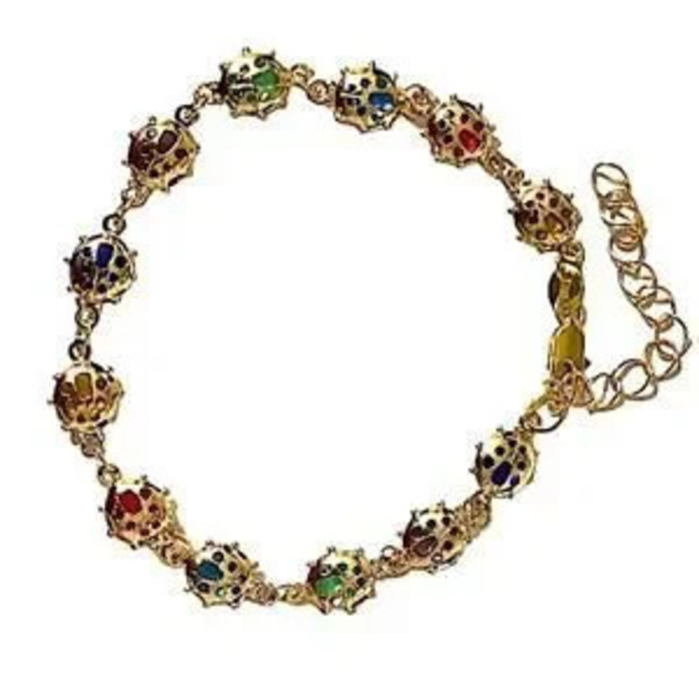 Lady Bug Minimalist Bracelet Gold Plated